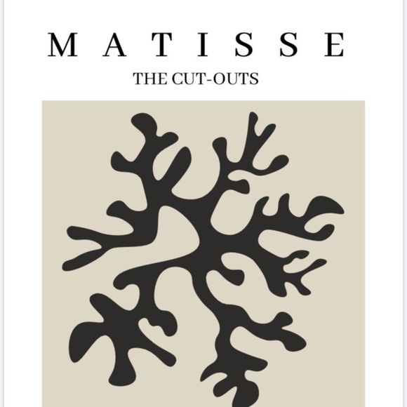 Henri Matisse Paris France floral abstract neutral tan & black gallery wall art - Picture 3 of 3